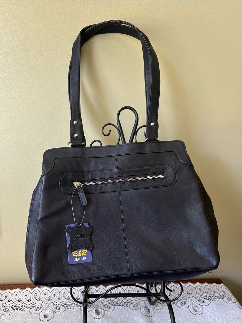 Black Women's Leather Tote